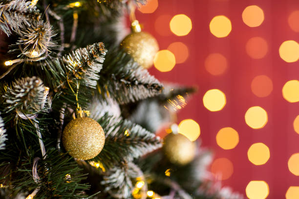 istock New Year's green fir-tree, spheres 1131234547