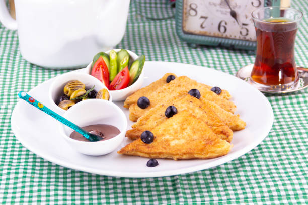 istock French toast breakfast and tea 1131246153