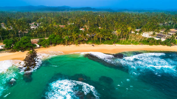 istock Aerial. Beach view in Unawatuna, Sri Lanka. 1131246603