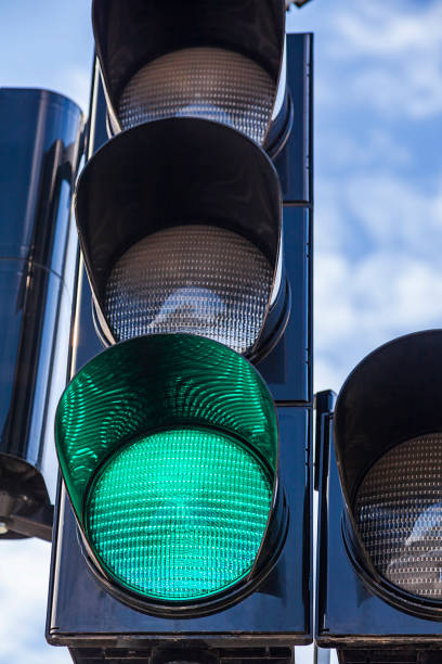istock Traffic lights with the green light lit. Go driving 1131248551