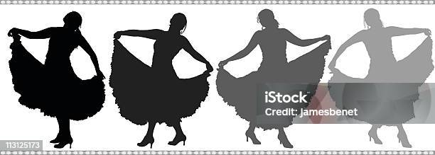 Spanischer Tänzer Vektor Stock Vektor Art und mehr Bilder von Flamenco-Tanz - Flamenco-Tanz, Tanzen, Weiblicher Teenager