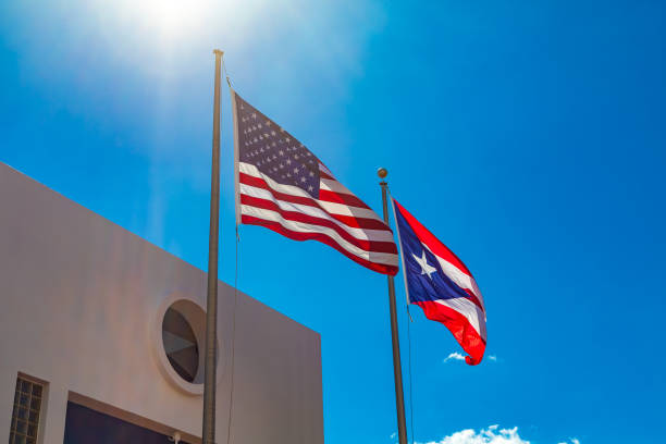 istock American and Puerto Rican Flag 1131252596