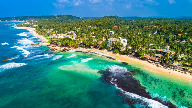 istock Aerial. Beach view in Unawatuna, Sri Lanka. 1131255336