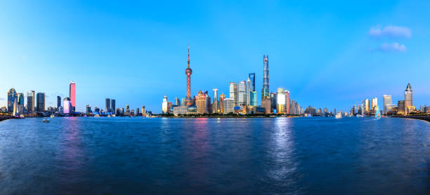 Beautiful Shanghai city scenery at night,China