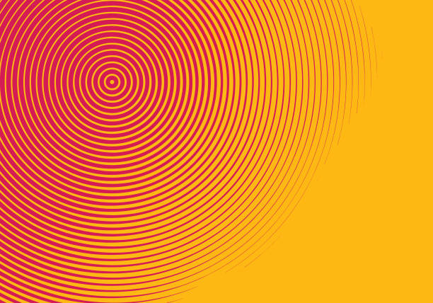 同心円のハーフトーンパターンの抽象的な背景 - abstract communication wave pattern striped点のイラスト素材／クリップアート素材／マンガ素材／アイコン素材