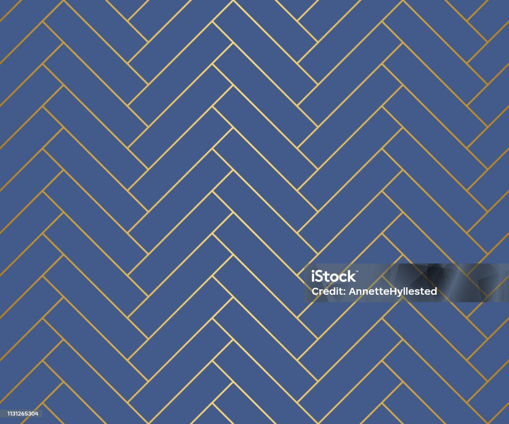 Naadloze visgraat vector patroon - Royalty-free Vloerbedekking vectorkunst