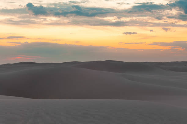istock Untouched sand dunes at sunset - calmness and tranquility 1131277245
