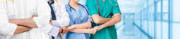 istock Doctor working in hospital with other doctors. 1131277446