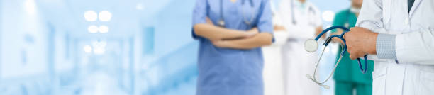 istock Doctor working in hospital with other doctors. 1131278211