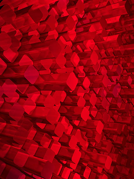 istock Red Crystal Towers Abstract Background 3D 113127886