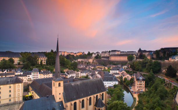 istock Luxembourg Kirchberg at sunset 1131279896