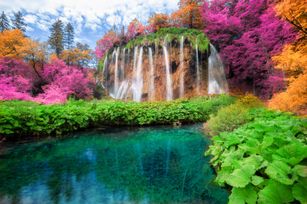 istock Waterfall landscape of Plitvice Lakes Croatia. 1131280189