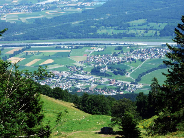 istock View on the river Rhine valley (Rheintal) from the Alpstein mountain range 1131282276