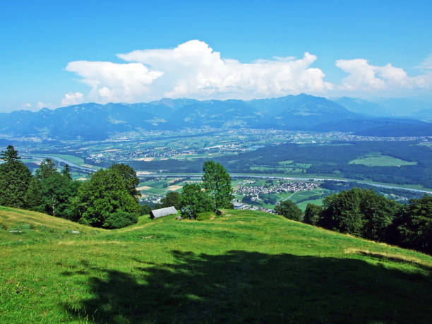 istock View on the river Rhine valley (Rheintal) from the Alpstein mountain range 1131282304