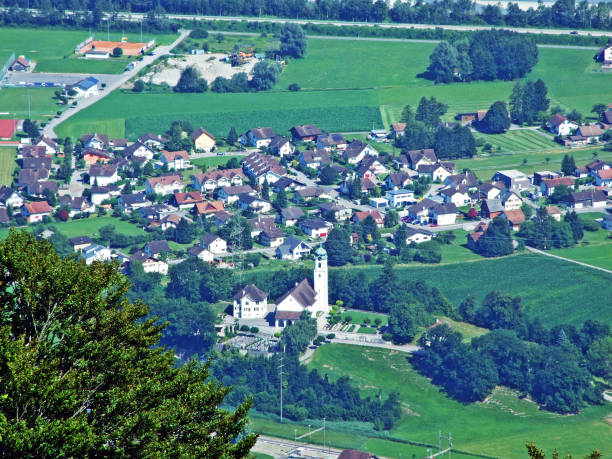 istock View on the river Rhine valley (Rheintal) from the Alpstein mountain range 1131282317
