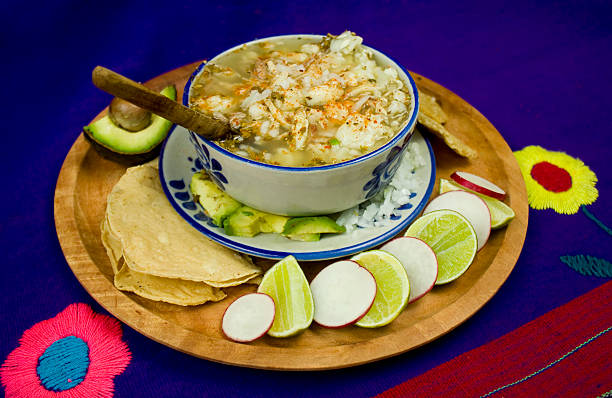 Mexican Pozole Dish stock photo