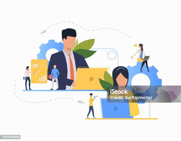 Communication Flat Icon Stock Illustration - Download Image Now - Business, Technology, Occupation