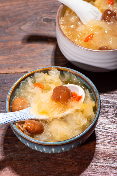 istock Tremella soup on wooden table 1131292122