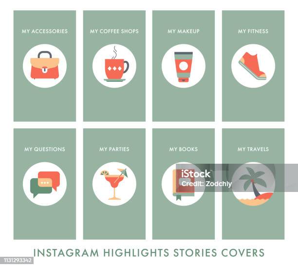 Instagramstoryhighlights Copy Stock Illustration - Download Image Now - Highlights - Hair, Covering, Image-based Social Media