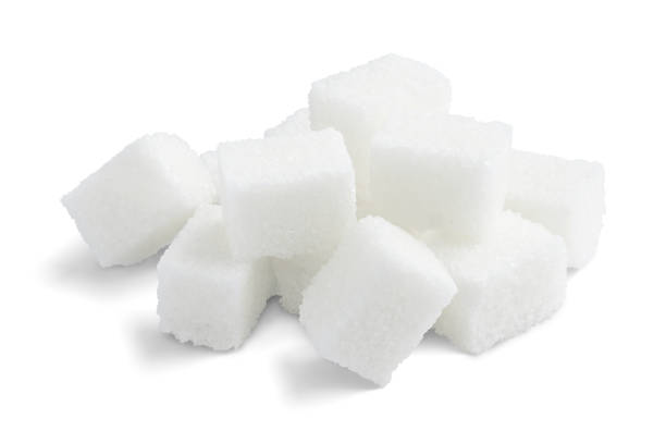 Sugar Cubes Isolated on White stock photo