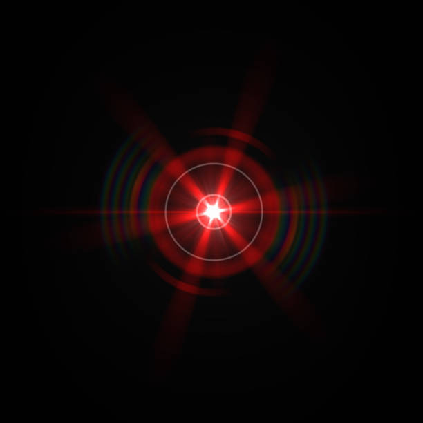 istock Solar Lens flare Red light special effect Black background 1131306150