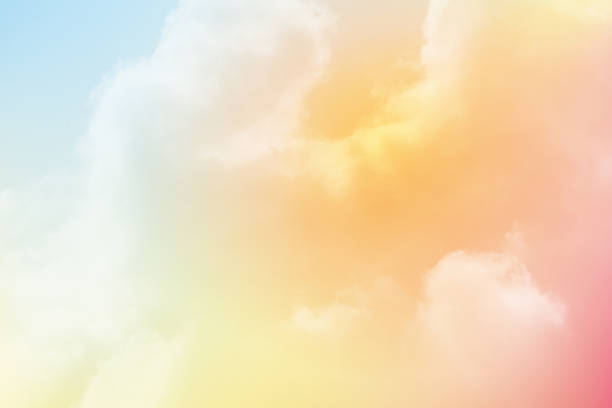 istock Fantastic cloudy sky with pastel gradient color, nature abstract background 1131306256