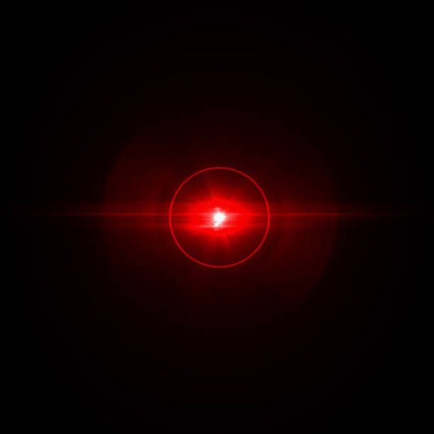 istock Solar Lens flare Red light special effect Black background 1131306575