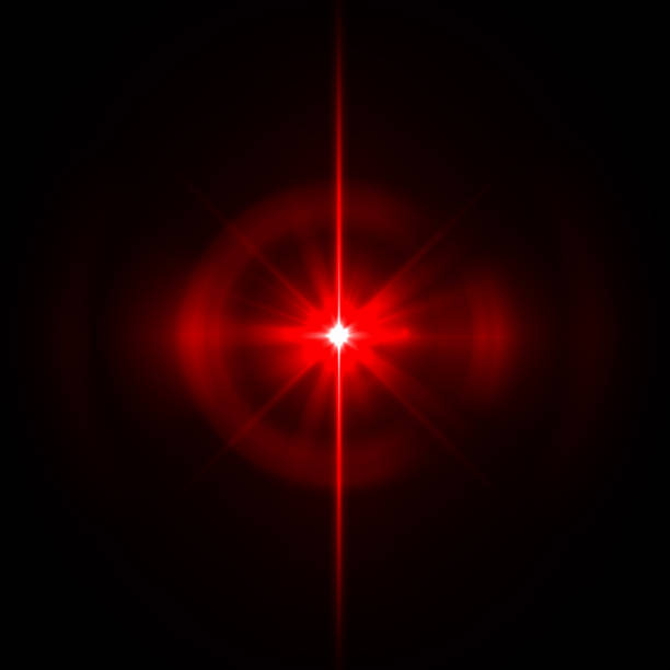 istock Solar Lens flare Red light special effect Black background 1131306643