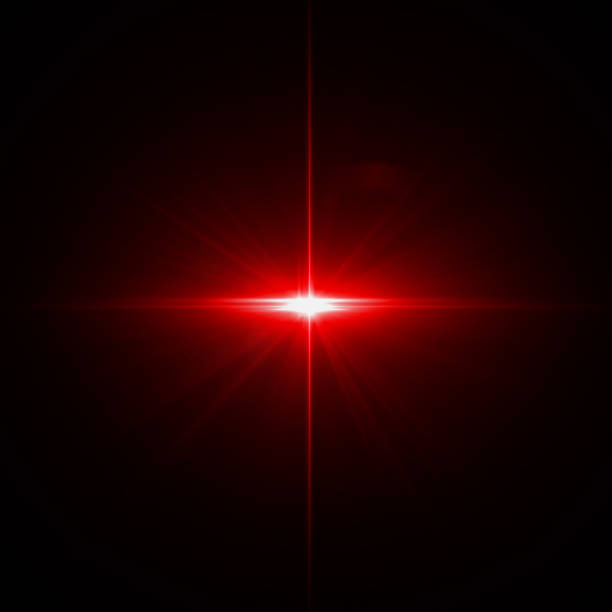 istock Solar Lens flare Red light special effect Black background 1131306671