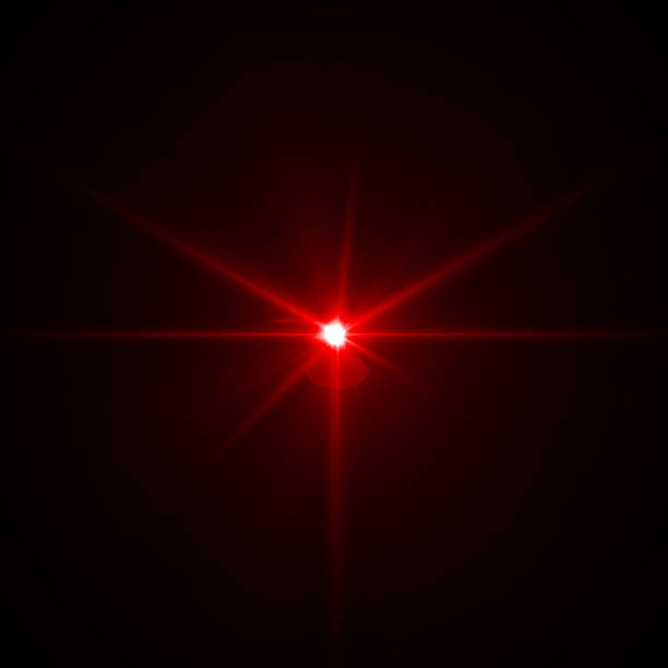 istock Solar Lens flare Red light special effect Black background 1131306683