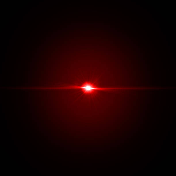istock Solar Lens flare Red light special effect Black background 1131306973