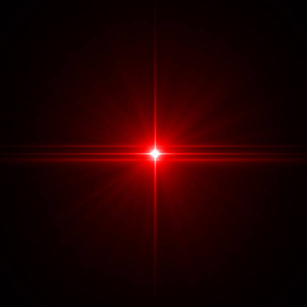 istock Solar Lens flare Red light special effect Black background 1131307202