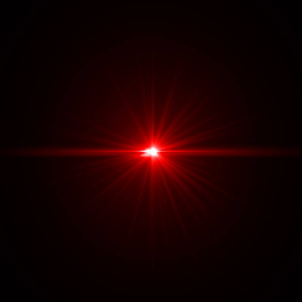 istock Solar Lens flare Red light special effect Black background 1131307206