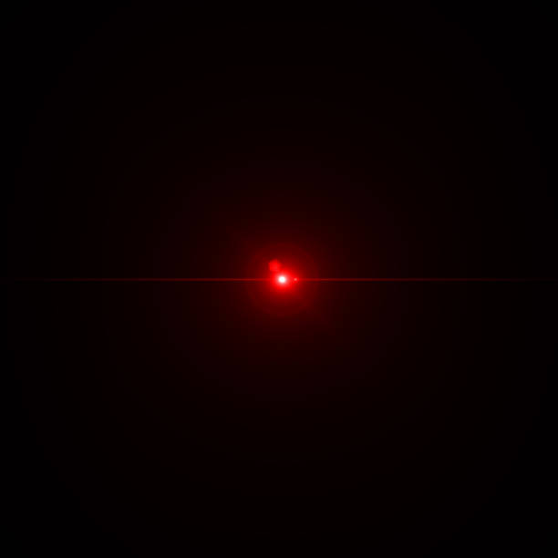 istock Solar Lens flare Red light special effect Black background 1131307222