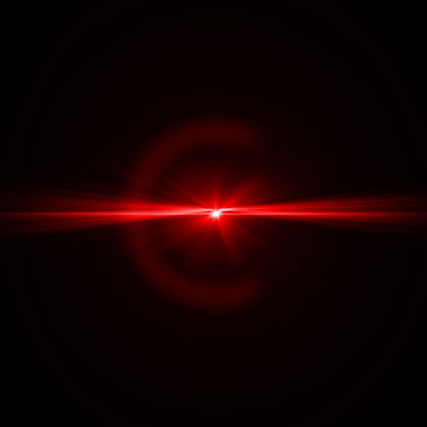 istock Solar Lens flare Red light special effect Black background 1131307223