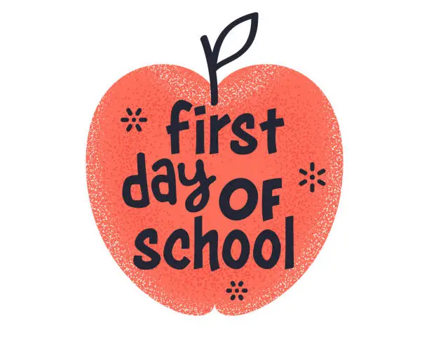 Vector illustration of First Day of School Quote Creative Vector Typography Style