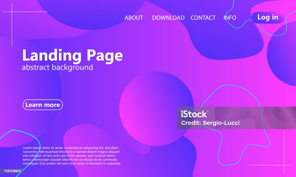 Layout Loading Backdrop Website Website Landing Page Fluid Background Stock Illustration - Download ...