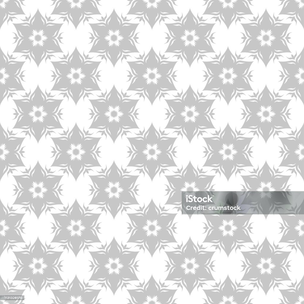 Gray Side Pattern Design Floral Seamless Pattern Gray Design On White Background Stock ...