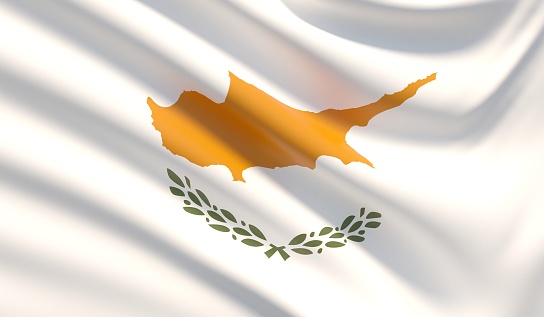 Background with flag of Cyprus