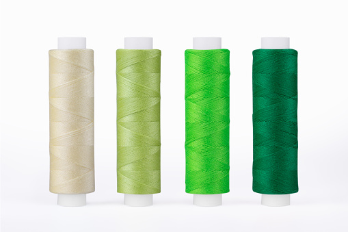 Thread Coil Set Set Of Sewing Thread Coils Miscellaneous Colours Isolated On White ...