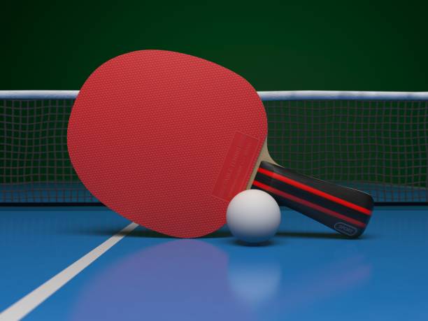 istock Table tennis. Racket and ball. 3d rendering 1131332231