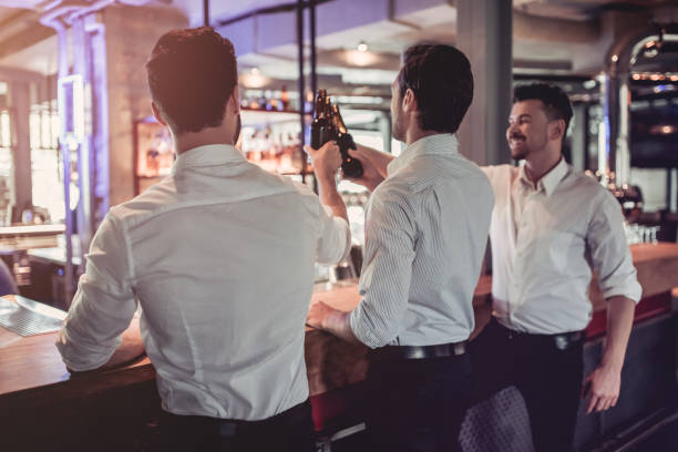 istock Businessmen in bar 1131333375