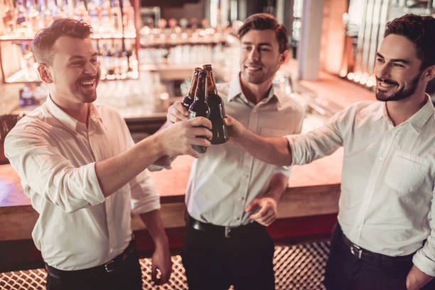 istock Businessmen in bar 1131333397