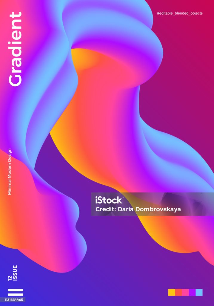 Abstract Flow Design Abstract Design Template With 3d Flow Shapes Stock Illustration ...