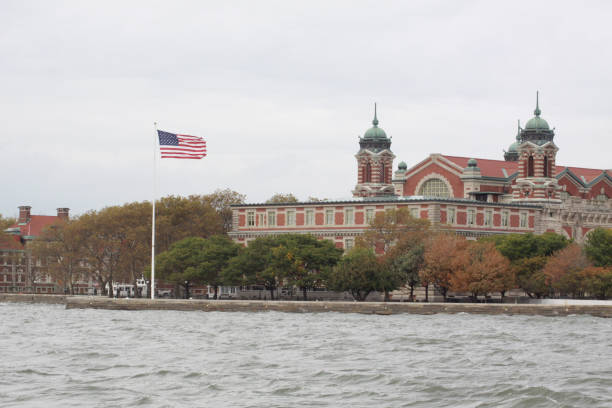 istock Ellis Island from the East river, NYC 1131334621