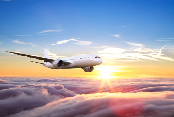 istock Beautiful sunrise cloudy sky from aerial view 1131335378