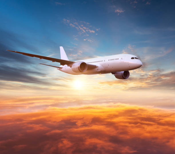 istock Beautiful sunrise cloudy sky from aerial view 1131335388