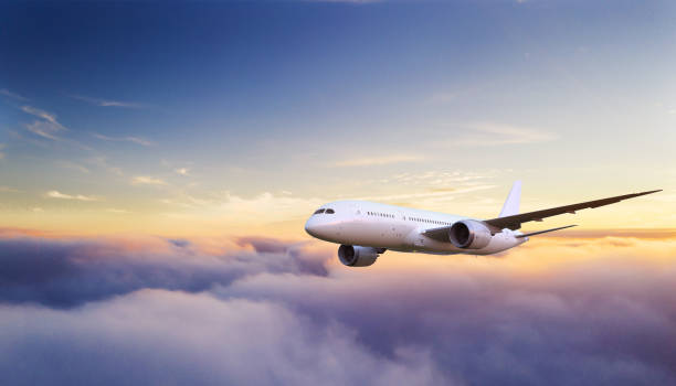 istock Beautiful sunrise cloudy sky from aerial view 1131335393