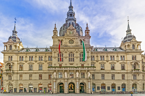 The Rathaus (City Hall) of Vienna was designed by Friedrich von Schmidt in the Neo-Gothic style, and built between 1872 and 1883