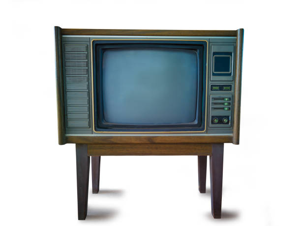 istock Classic Vintage Retro Style old television on white background. (clipping path) 1131335618